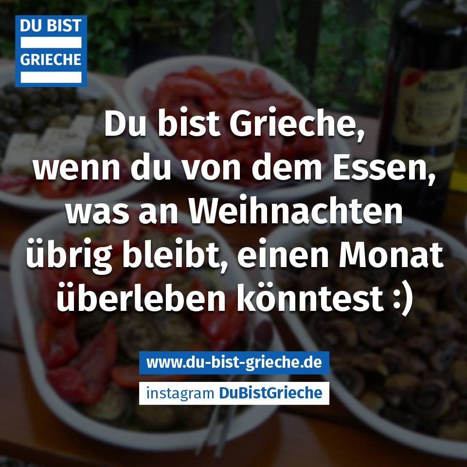 Weihnachten Essen Und Griechen Du Bist Grieche
