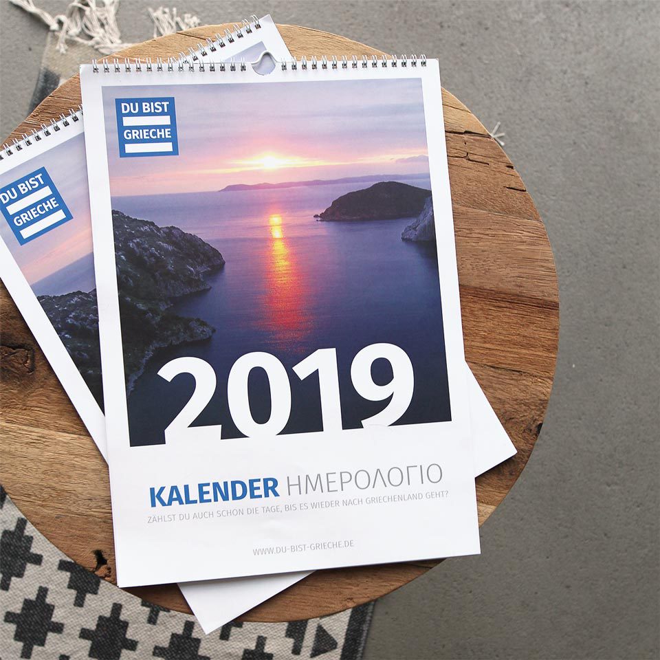 du bist grieche kalender 2019 cover