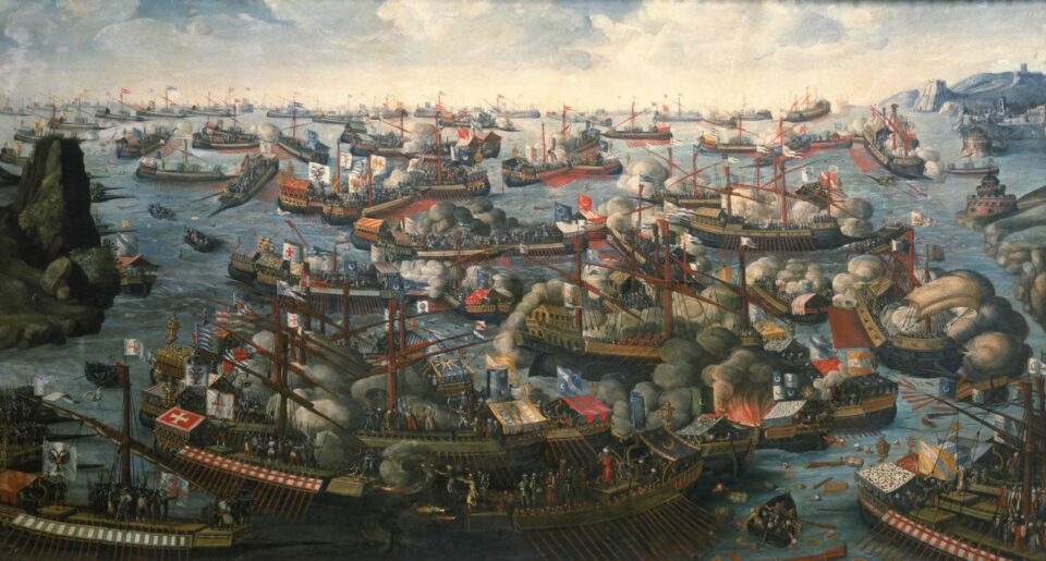 Die Seeschlacht von Lepanto 1571