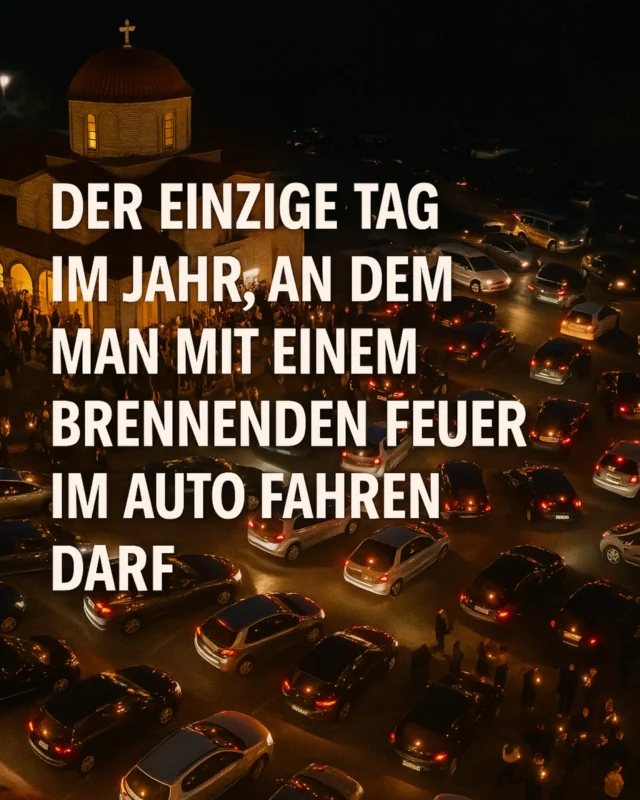 In der griechisch-orthodoxen Tradition gilt das Osterlicht als heiliges Symbol der Auferstehung Christi. Während der Mitternachtsmesse am Karsamstag wird es vom Priester an die Gläubigen weitergegeben – „Χριστός Ανέστη!“ (Christus ist auferstanden) erklingt, und jeder hält eine brennende Kerze in der Hand.

Doch der Brauch endet nicht an der Kirchentür: Die Gläubigen bringen das Licht nach Hause, oft im Auto, und achten dabei sorgsam darauf, dass die Flamme nicht erlischt – denn sie soll Segen, Schutz und göttliches Licht ins Haus bringen. Zuhause wird mit der Kerze ein Kreuz über die Haustür gezeichnet – als Zeichen der Hoffnung und des Neubeginns.

In Deutschland eigentlich nicht erlaubt, wird dieses offene Licht im Auto zu Ostern von der Polizei oft stillschweigend geduldet – aus Respekt vor einer Tradition.
#griechenland #orthodox #easter #griechenland