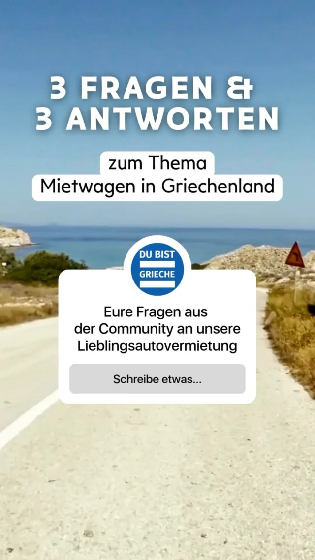 Werbung 🚗 3 wichtige Fragen rund um Mietwagen in Griechenland – beantwortet von den Profis!

Wir von @dubistgrieche haben mit unseren Partnern @4rent.thessaloniki, den Mietwagen-Experten aus Thessaloniki, die wichtigsten Antworten für dich:

✅ Wann solltest du buchen, um den besten Preis zu bekommen? 👉 Laut Harris: JETZT im Mai, um noch günstige Preise für die Sommerferien zu sichern!
✅ Welche Versicherungen machen wirklich Sinn?
✅ Keine Kreditkarte? So kannst du trotzdem ein Auto mieten!

👉 Schau dir das Reel an und erfahre alles, was du wissen musst, um entspannt durch Griechenland zu cruisen.

Hast du noch Fragen? Schreib sie in die Kommentare!

#dubistgrieche #4rentthessaloniki #mietwagen #griechenland