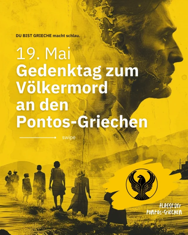 Der heutige 19. Mai ist der Gedenktag zum Völkermord an den Pontos-Griechen. Das griechische Parlament legte den heutigen Tag als offiziellen Gedenktag fest. Schau dir unseren Beitrag an für mehr Informationen, was damals geschah.⁣
⁣
Außerdem haben wir einen spannenden Blog Post zu diesem Thema.
👉🏼 Link in der Bio und dann auf Geschichte der Pontos-Griechen klicken.
⁣
⁣
#dubistgrieche #griechenland #greece #pontos